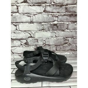 Chaco Black Synthetic Cross Strap Hiking Rubber Sole Sandals Men’s Sz 9M US/42EU